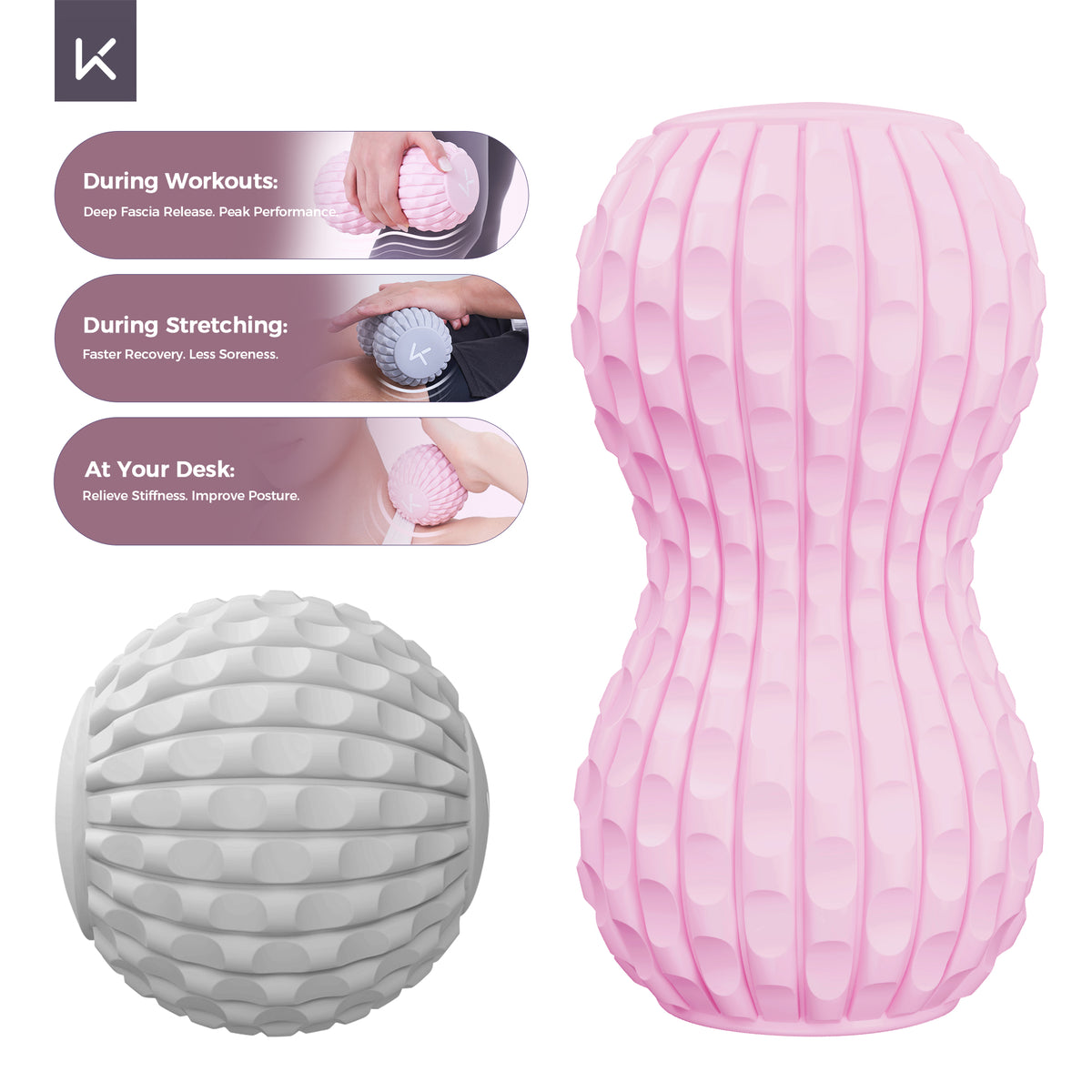 KEEP vibrating massage ball for deep tissue muscle relief