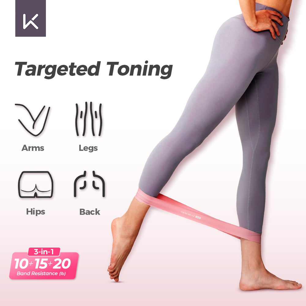 KEEP silicone resistance bands set for home gym and yoga