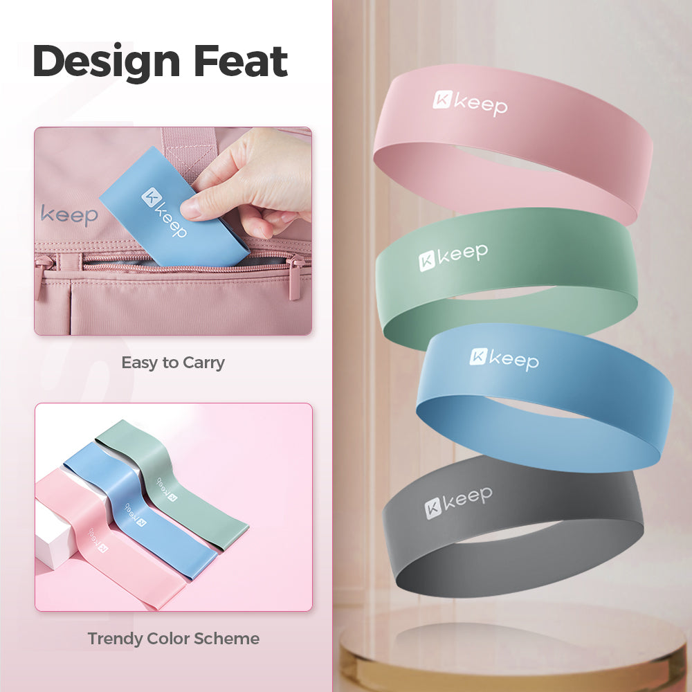 Silicone Resistance Bands Set - For Home Gym Yoga & Physical Therapy