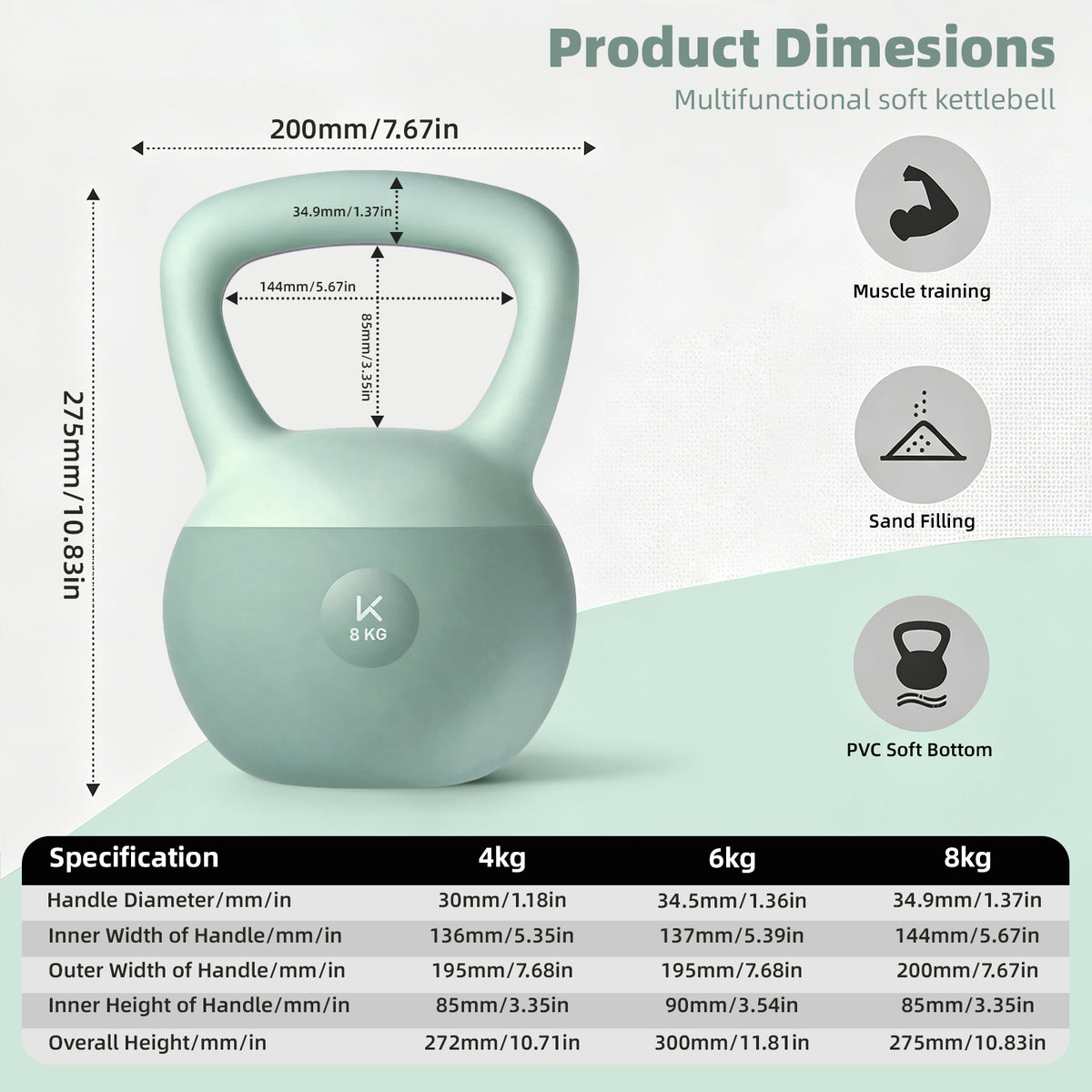 Soft Kettlebell Floor-Friendly