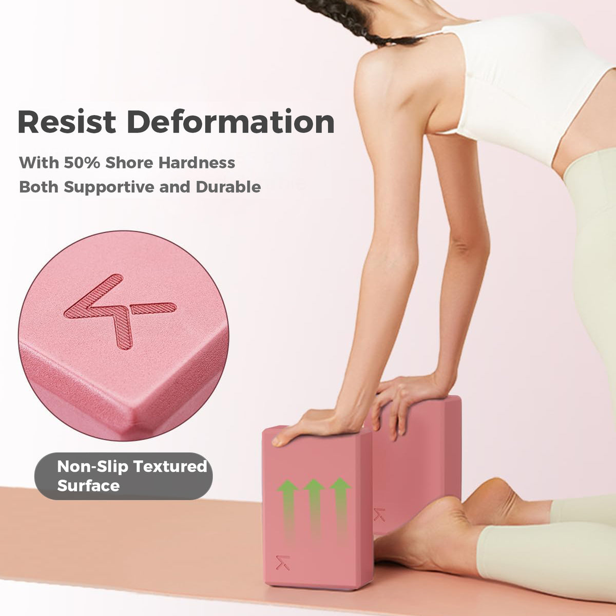 Yoga Block - High-Density EVA Foam 2 Pack Yoga Block