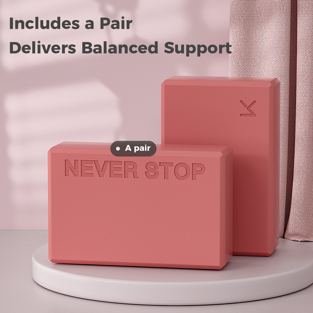 Yoga Block - High-Density EVA Foam 2 Pack Yoga Block