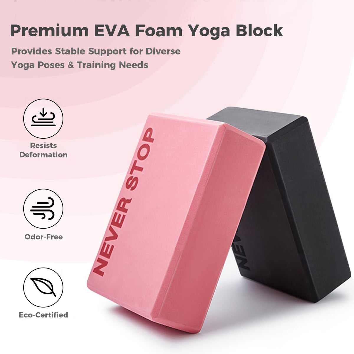 Yoga Block - High-Density EVA Foam 2 Pack