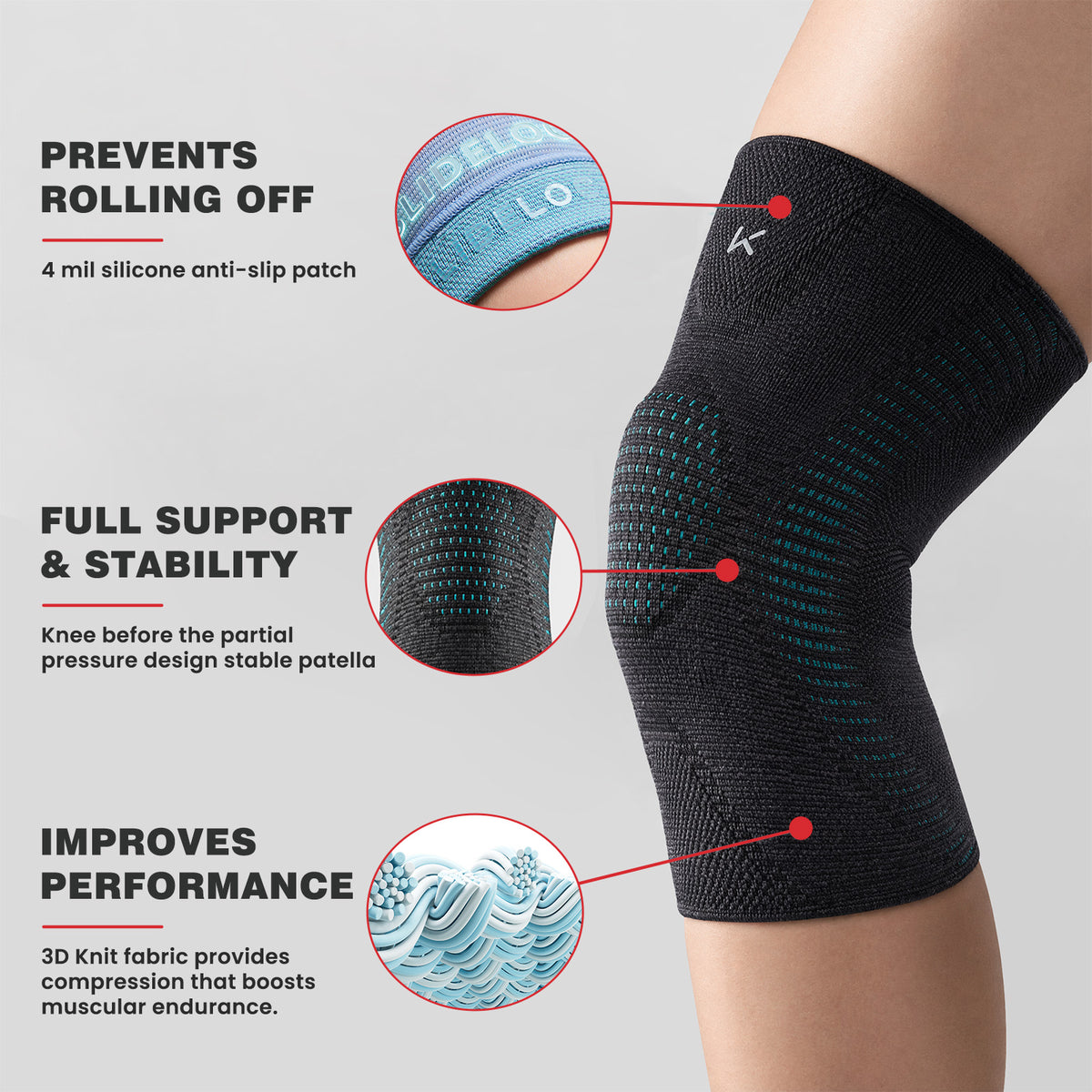 Compression Knee Braces – 2 Pack