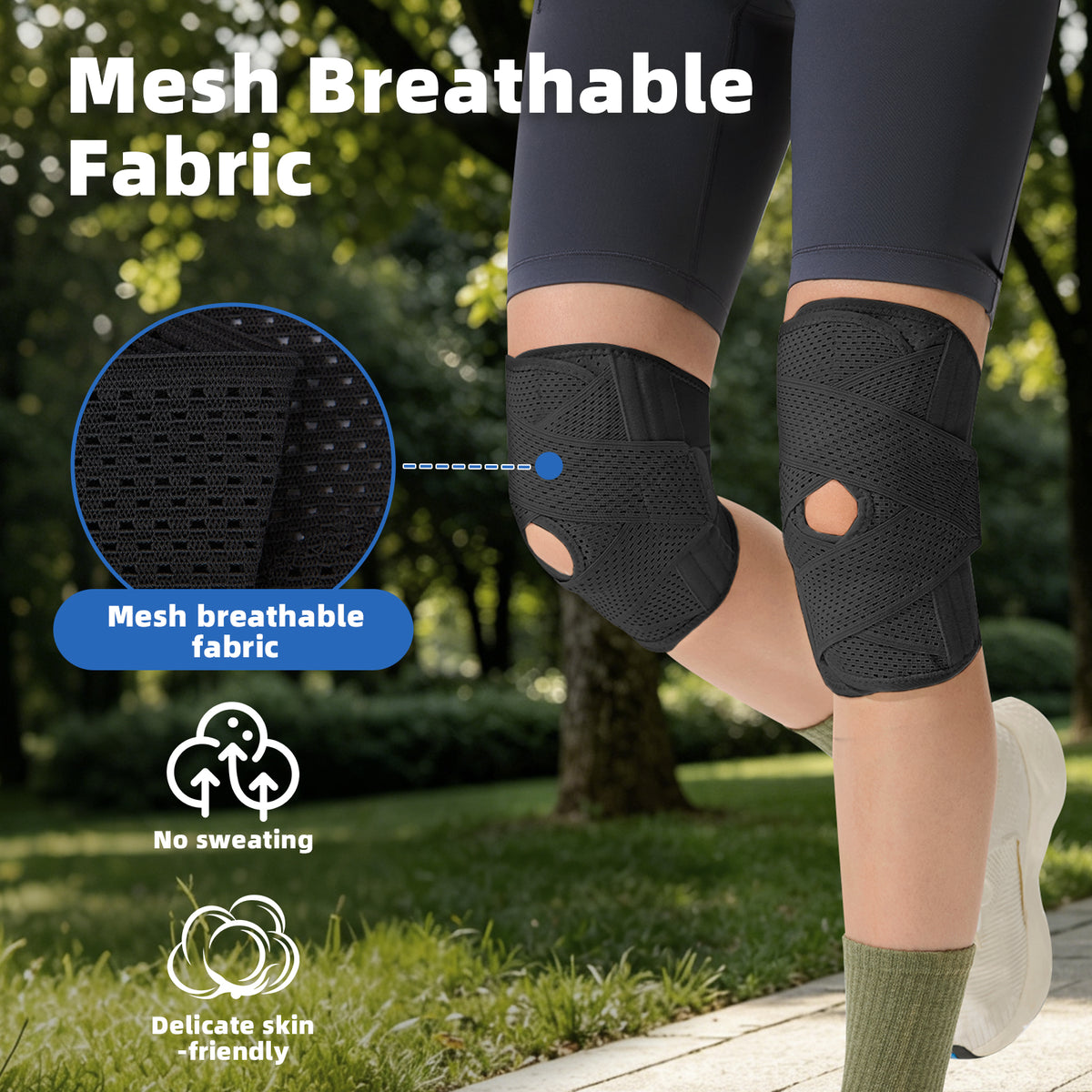 Adjustable Knee Brace with Side Stabilizers