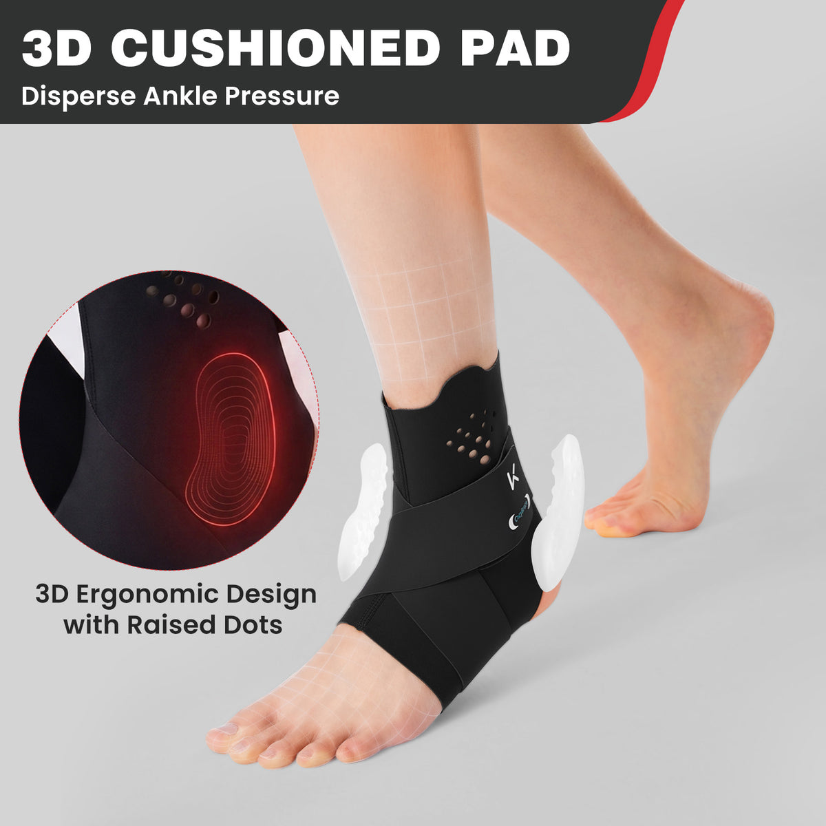 Adjustable Ankle Brace with Compression Support