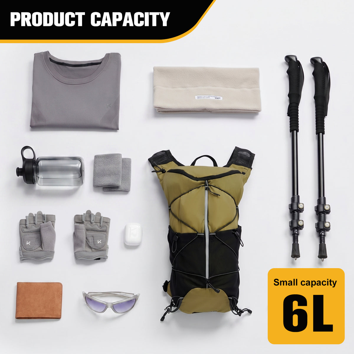 6L Mini Lightweight Hiking Backpack