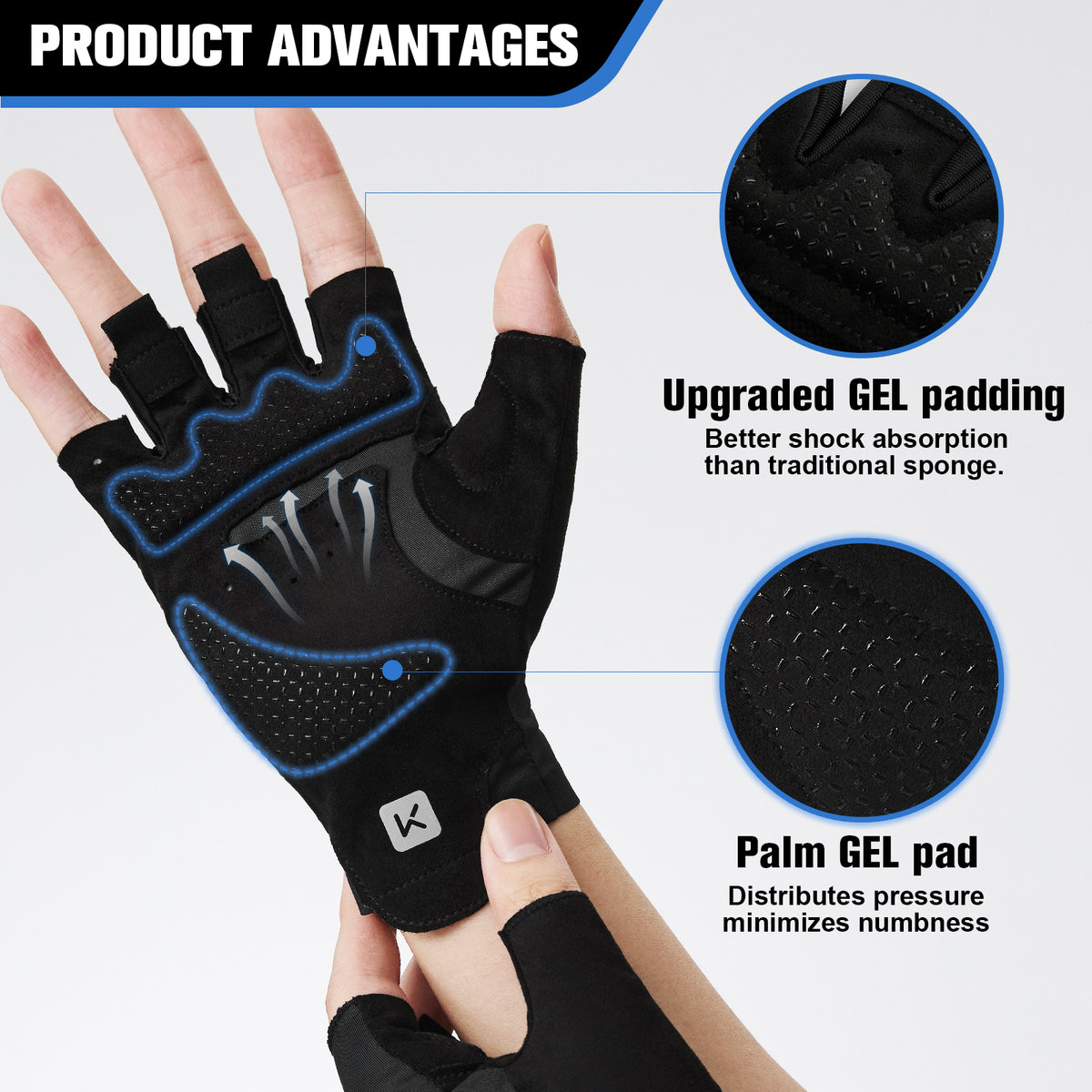 Gel-Padded Fingerless Cycling Gloves