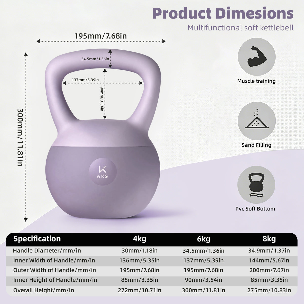 Soft Kettlebell Floor-Friendly