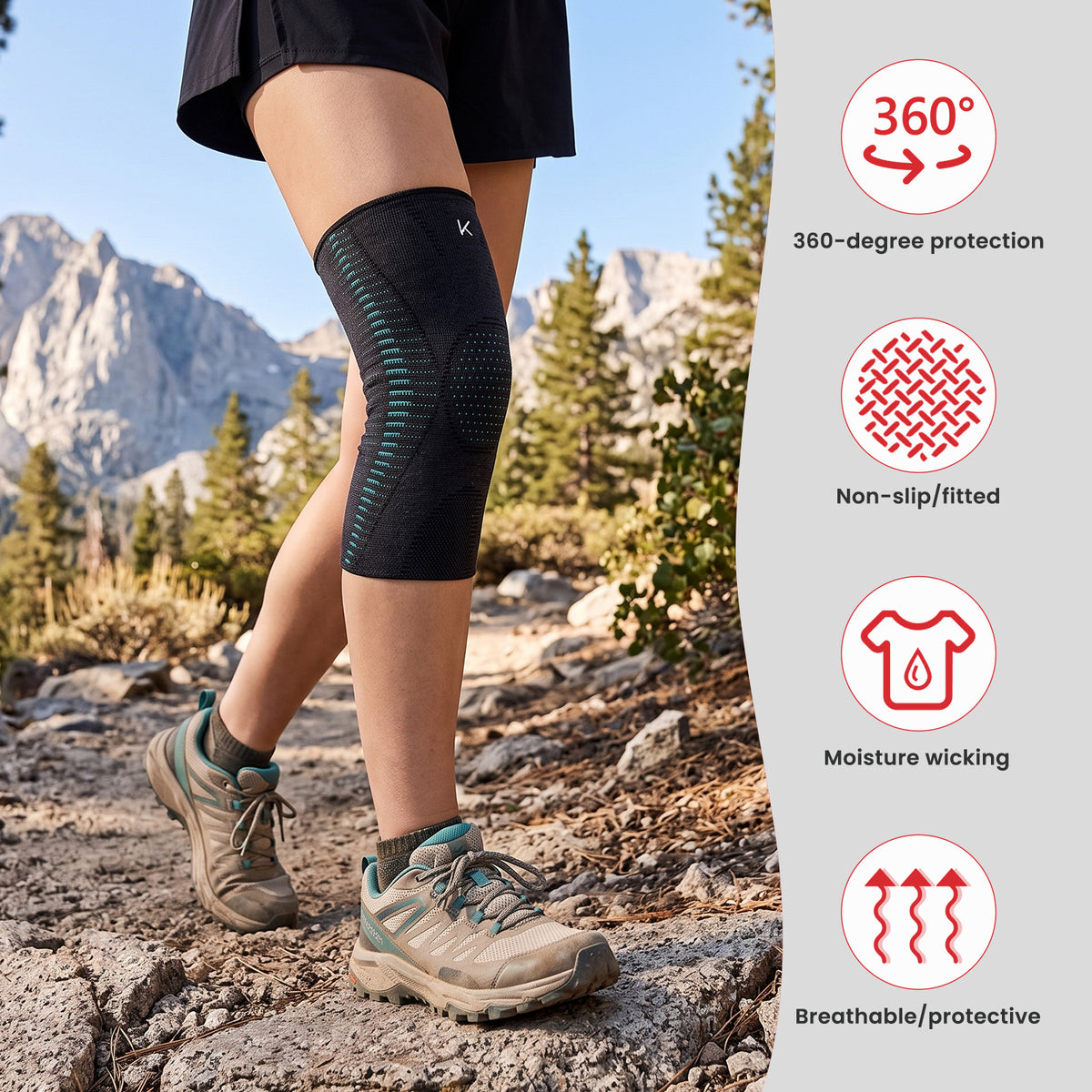 Compression Knee Braces – 2 Pack