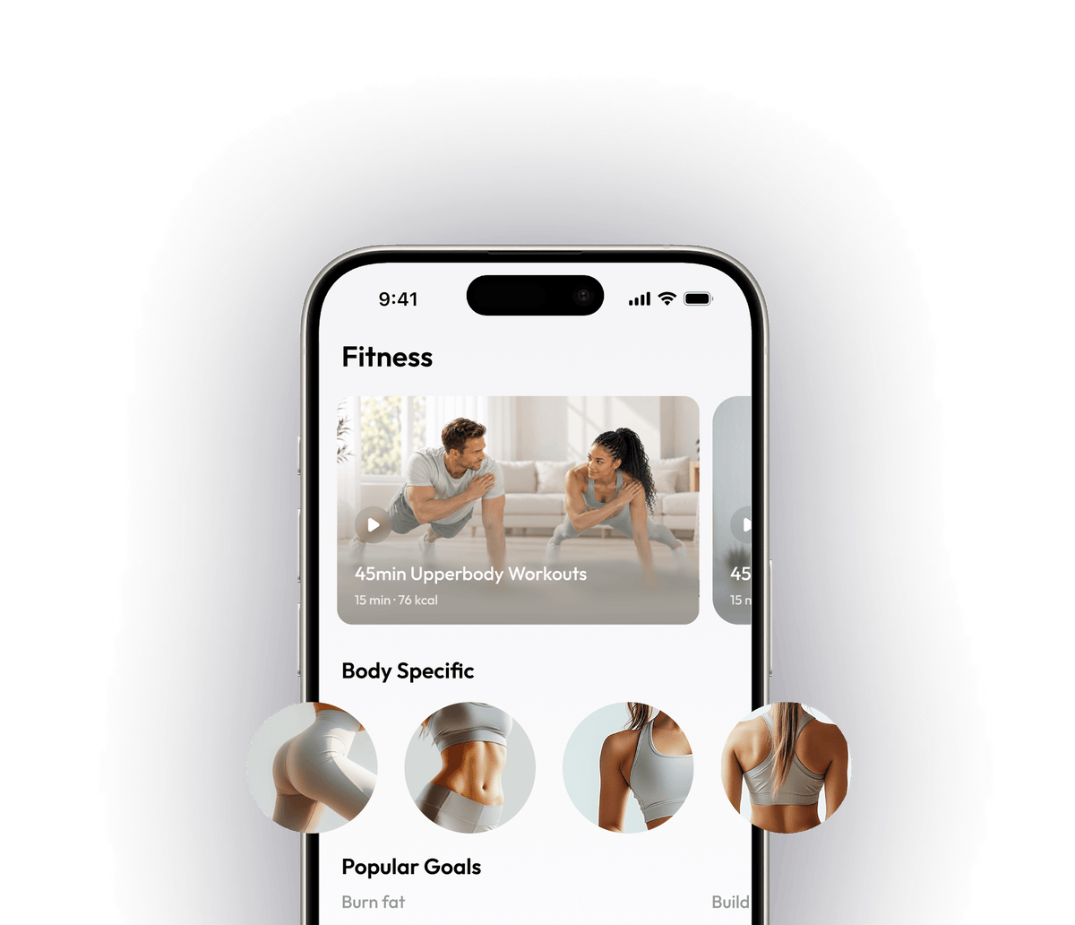 KeepKit app workout screen