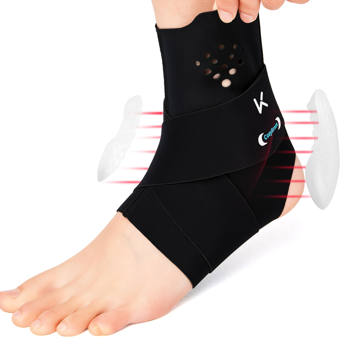 Adjustable Ankle Brace with Compression Support